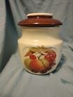 New ListingVintage Ceramic Cookie Jar 1123 McCoy Pottery Fruit Graphic Apples & Cherries