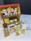 Calico Critters Sylvanian Families Red Roof Cozy Cottage Playset House Figures +