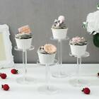 Clear Round Acrylic Pedestal Jewelry Watch Cupcake Display Riser Stands,Set of 4