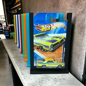 Carded Hot Wheels Display Stand for Mainline Blue Cards Matchbox 3d printed