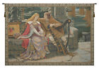 Tristan And Isolde Medieval Romance Belgian Tapestry Wall Art Hanging 27x35 inch