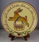 1988 Vintage Easter Red Ware Motto Plate Bunny With Basket
