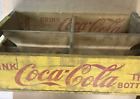 Vintage Yellow Wooden Wood Coca-Cola Coke Crate Savannah Tenn. 1968