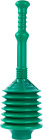 Professional Bell Accordion Toilet Plunger, Green, 10 In