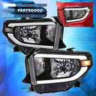 For 14-21 Toyota Tundra Black Housing LED DRL Tube Headlights Lamps Left+Right (For: 2019 Tundra)