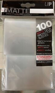 Ultra Pro PRO Matte Clear 100ct Standard Sized Sleeves (UP84731) New Ultra