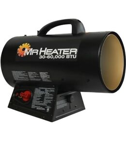 Mr. Heater MH60QFAV 30-60,000 BTU Portable Propane Forced Air Heater - Black