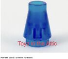 Lego 1x 4589 Trans-Dark Blue Cone 1 x 1 without Top Groove Spyrius 6939