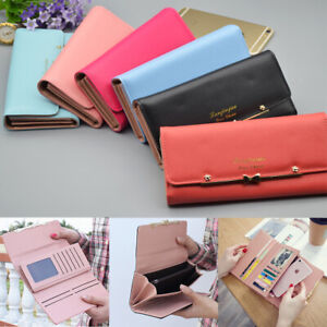 Ladies Women Leather Wallet Long Purse Card Phone Holder Case Clutch Handbag