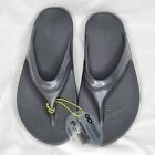 Oofos Oolala Recovery Womens Sandal Flip Flop Thong Size US 11 Slate Grey NWT