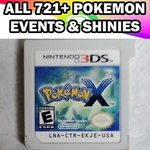 Pokemon X With All 721+  Pokemon + Events & Shiny | Authentic & Transferable 3DS