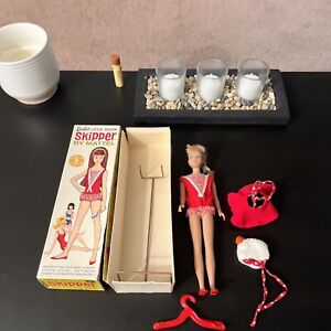 Vintage 1963 Mattel Skipper Doll Blonde Original Box 0950 Barbies Little Sister