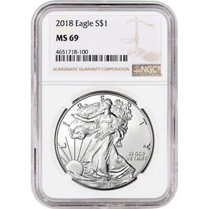 2018 American Silver Eagle - NGC MS69