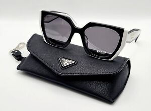 Prada Sunglasses PR15WS 09Q5S0 54mm Black/Talc / Dark Grey Lens