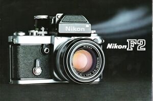 Nikon F2 35mm film camera color brochure (20 pages/1976)