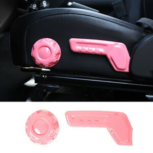 Pink Seat Adjustment Button Cover Trim Accessories For Jeep Wrangler JL JT 2018+
