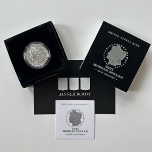 2021 Morgan Silver Dollar New Orleans with O Privy Mark 21XD OGP and COA