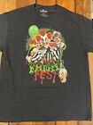 XL Six Flags Fright Fest Clown Horror Shirt Halloween Gore Graphic Colorful Tee