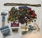Lot Of Bead Loose Mixed Lot Glass Plastic Stone Vintage Modern 1.9 Lbs