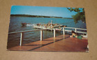 c1955 Boat Dock Pier Lake Okoboji Arnolds Park Iowa Postcard IA