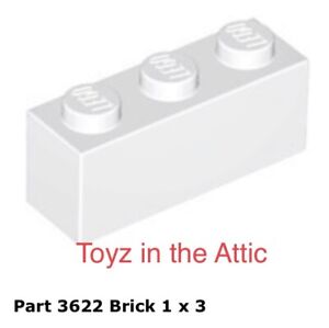 Lego 2x 2633 White Brick 1 x 3 Polaris 1 Space Lab 6972