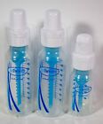 3 Dr Brown's Natural Flow Baby Bottles PLASTIC 2/8oz and 1/4oz 0+Level 1 Nipples