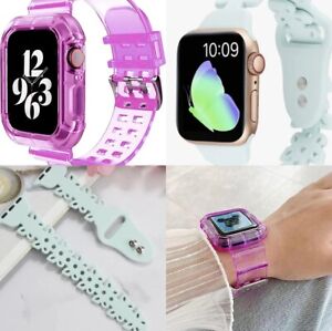 🦋 NEW🌟Silicone Apple Watch Band 38mm 40mm  41mm Set Of Two