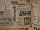 Newspaper page 1942, Adults Only movie ad, ESCORT GIRL, Durham NC
