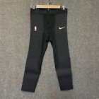Nike Pro Men's Black NBA Player Issue 3/4 Compression Tights AA0753-010 L NWT