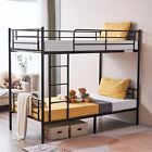New ListingZimtown Twin over Twin Steel Bunk Beds Frame Ladder Bedroom Dorm for Kids, Adult