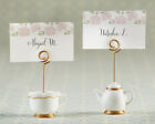 6 Tea Party Place Card Holders Teapot Teacup Bridal Shower Table Decor MW36765