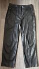 Marks & Spencer ‘Evie’ Black Faux Leather Trousers Sz 10L Daywear Comfy Casual