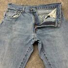 Levis 517 Jeans Mens 33x32 Blue Bootcut Regular Fit Light Wash Distressed Cotton