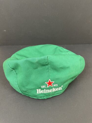 Heineken Green Driving Newsboy Golf Irish Flat Top Cabbie Gatsby Hat Vintage USA