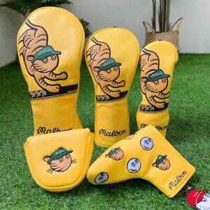 Malbon New Golf Club Headcovers Driver Fairway Woods Cover Head Covers Yellow