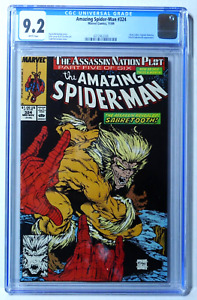 Amazing Spider-Man #324 CGC 9.2  McFarlane  Sabretooth Capt. America Marvel 1989