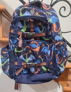 Pottery Barn Kids Large Backpack; No Monogram; Navy W/Dragons