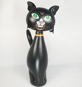 Vintage Blow-up Halloween Fun World Plastic Vampire Black Cat 20