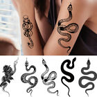 Temporary Tattoo Stickers for Women Men Black Snake Waterproof Fake Tat-WD