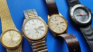 Untested Men's Wrist Watch Lot | Seiko  Omni Timex Reef Gear