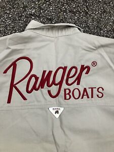 VINTAGE Bear Back Walmart FLW Fishing Tour Ranger Boats Tan Shirt Mens XL