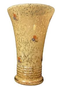 French Handblown Art Glass Trumpet Vase FBS France