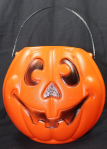 VTG 1997 Grand Venture Pumpkin Jack-O-Lantern Blow Mold Halloween Orange