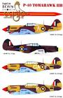 EagleCals Decals 1/48 CURTISS P-40 TOMAHAWK IIB British WWII Fighter