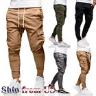 ON SALE!! Mens Casual Joggers Pants Cargo Combat Loose Baggy Trousers Up to 42