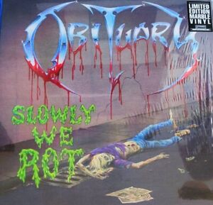 Obituary - Slowly We Rot LP - Red / Black Marbled Vinyl 2021 RE - Death Metal