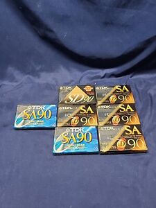 TDK Japan Made SA 90 BLANK Type II High Bias 7 CASSETTE TAPES Sealed New!