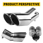 Car Dual Rear Exhaust Tail Pipe Tip Muffler Auto Accessories Replace Chrome Kit (For: More than one vehicle)