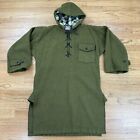 Betacraft Pullover Jacket Poncho One Size Fits Most 100% Wool Green Hooded