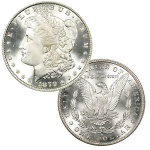 1879 S Morgan Silver Dollar $1 Brilliant Uncirculated BU 90% Silver